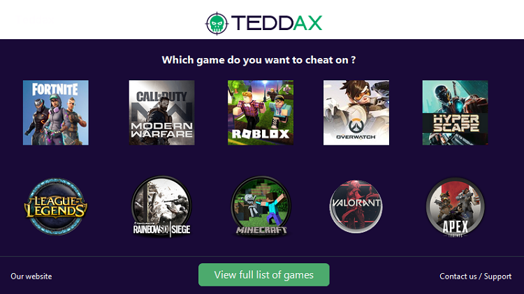 catalogue-cheats-Hacks-jeux-Teddax